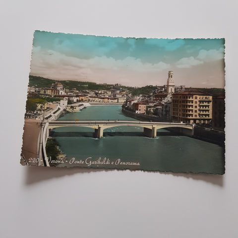 AK Verona - Ponte Garibaldi e Panorama.