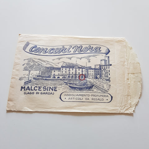 Poskartentüte (Papier) Malcesine. Lago di Garda. Concari Nera.
