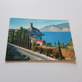 AK Lago di Garda. Malcesine. Scorcio panoramico Il Castello Saligero.