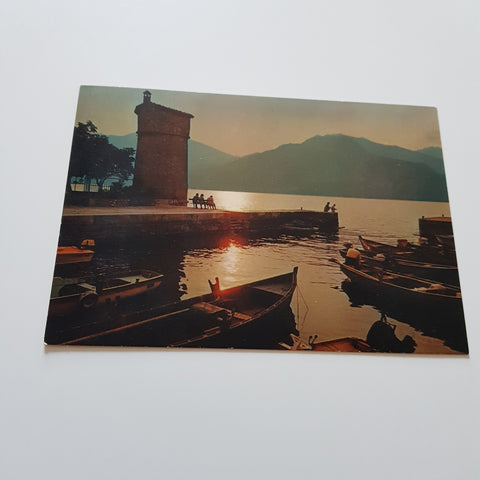 AK Malcesine. Lago di Garda. Il Porticciolo al tramonto.