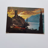 AK Malcesine. Lago di Garda. Il castello al tramonto.