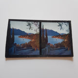Stereo-Karte Malcesine bei Sonnenuntergang.