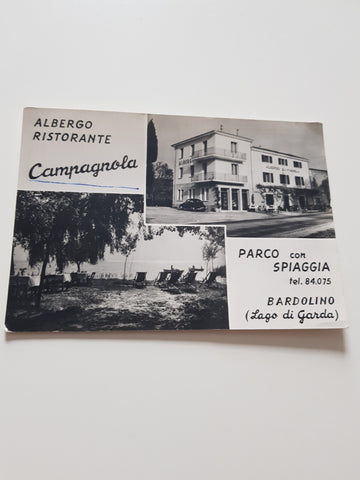 AK Bardolino. Albergo Ristorante Campagnola. Parco con Spiaggia.