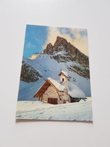AK Chiesetta al Passo Falzarego. Sasso di Stria. Cortina d'Ampezzo.