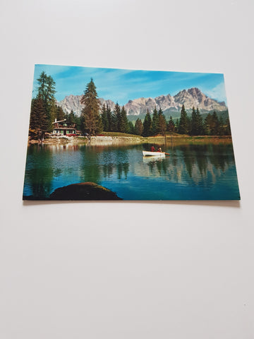 AK Cortina d'Ampezzo. Lago Pianozze d'Oltre. Pomagagnon e Monte Cristallo.