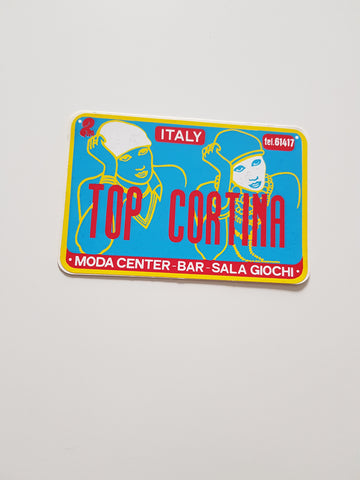 Sticker Top Cortina Moda Center Bar Sala Giochi.