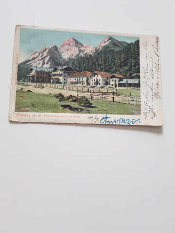 AK Ampezzo (Tirol) Schluderbach mit Croda Rossa.