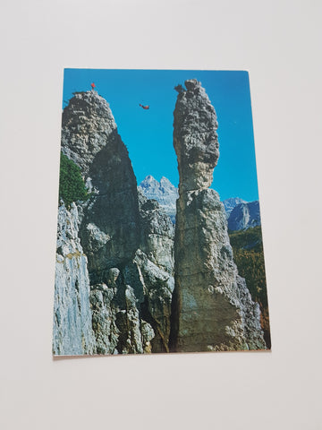 AK Dolomiti Misurina Guglia de Amicis. Traversata aerea.