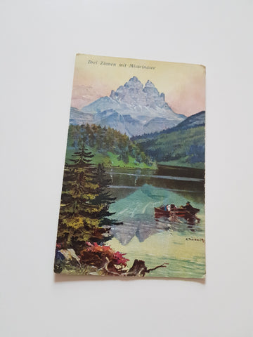 AK Drei Zinnen mit Misurinasee.