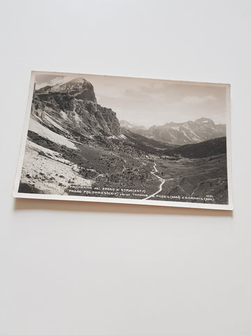 AK Panorama dal Sasso di Stria. Passo Falzarego verso Tofana e Sorapis.
