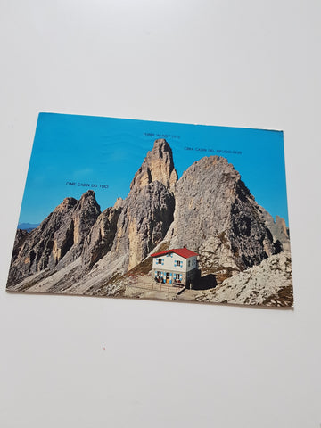 AK Gruppo Cadini di Misurina. Rif. F.lli Fonda-Savio. Al Passo dei Toci. Torre Wundt.