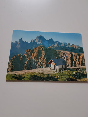 AK Cappella degli Alpini alle Tre Cime verso i Cadini di Misurina.