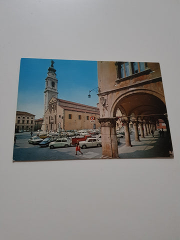 AK Belluno. Il Duomo e particolare del Palazzo della Prefettura.
