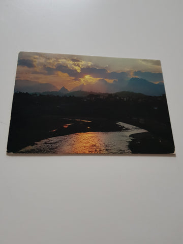 AK Belluno. Tramonto sul Piave.