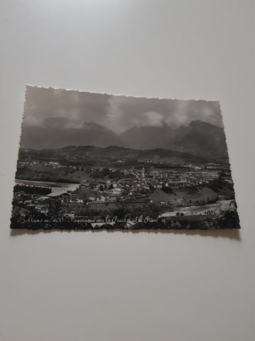 AK Belluno - Panorama con le Prealpi ed il Piave.