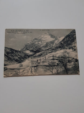 AK Valle del Cadore. Chiesa della Pieta e il M. Antelao.