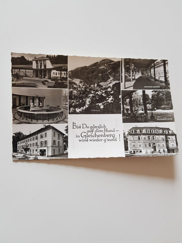 AK Bist du gänzlich auf dem Hund in Gleichenberg wirst wieder g'sund. (1962)