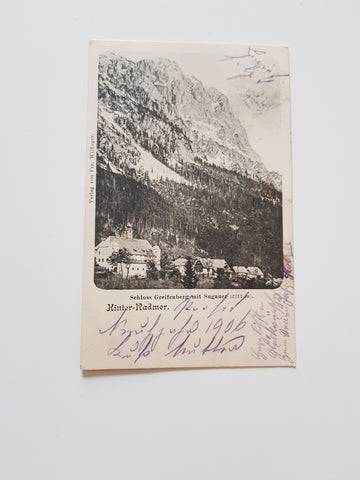 AK Schloss Greifenberg mit Lugauer. Hinter-Radmer.