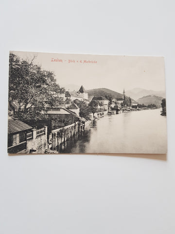 AK Leoben. Blick v. d. Murbrücke. (1900)