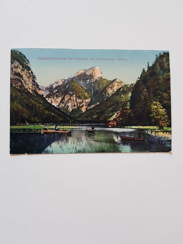 AK Leopoldsteinersee bei Eisenerz mit Pfaffenstein. (1917)