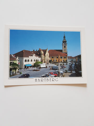 AK Hartberg. Hauptplatz mit Stadtpfarrkirche.