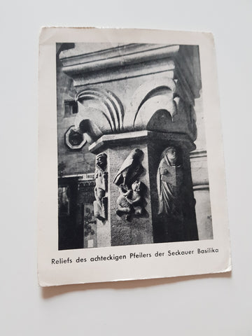 AK Reliefs des achteckigen Pfeilers der Seckauer Basilika.