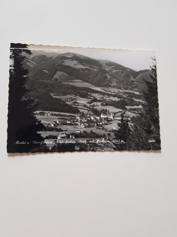 AK Markt u. Benediktiner Abtei Seckau mit Hochalm.