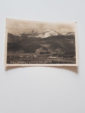 AK Markt u. Benediktiner Abtei Seckau mit Zinken. (1933)