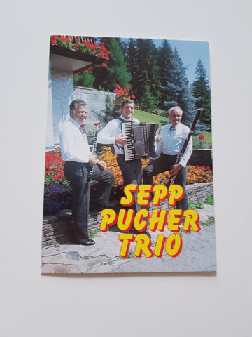 Autogrammkarte Sepp Pucher Trio. Knittelfeld.