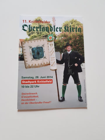 Werbekarte 11. Knittelfelder Oberlandler Kirta.