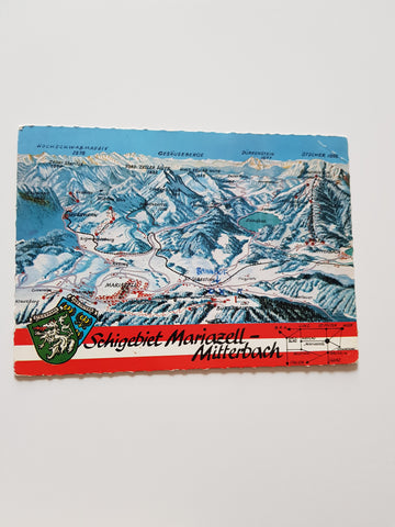 AK Schigebiet Mariazell - Mitterbach.