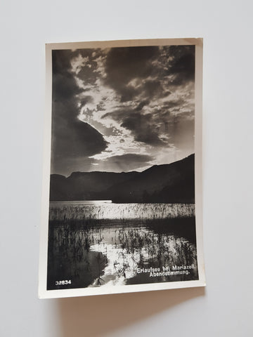 AK Erlaufsee bei Mariazell. Abendstimmung.