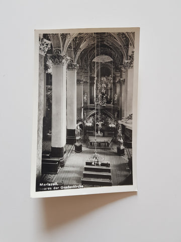 AK Mariazell Inneres der Gnadenkirche.