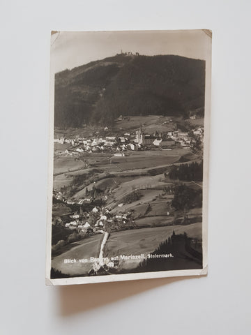AK Blick von Rasing auf Mariazell. (1929)