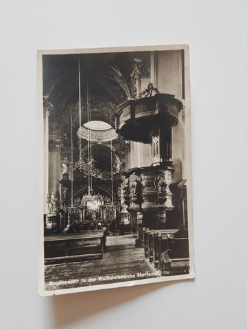 AK Gnadenaltar in der Wallfahrtskirche Mariazell. (1929)