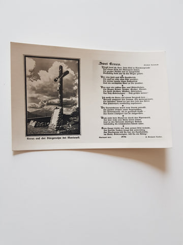 AK Kreuz auf der Bürgeralpe bei Mariazell. (1938)