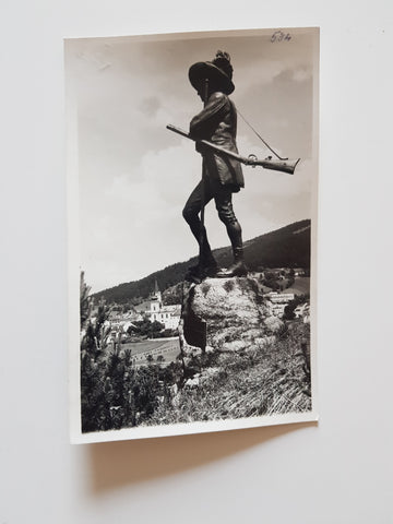 AK Mariazell. Erzherzog Johann Denkmal.