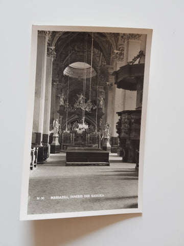 AK Mariazell. Inneres der Basilika.
