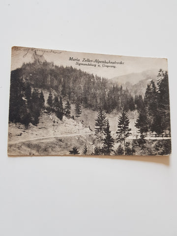AK Maria Zeller-Alpenbahnstrecke. Sigmundsberg u. Ursprung.
