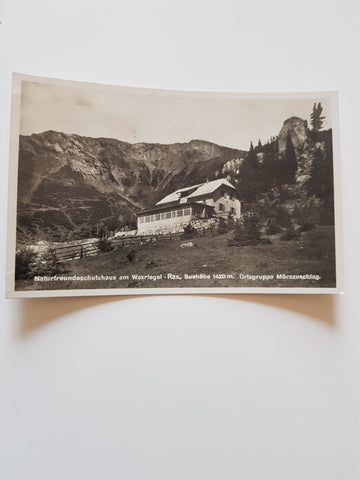 AK Naturfreundeschutzhaus am Waxriegel-Rax. (1932)
