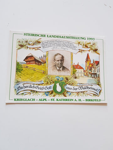 AK Steir. Landesausstellung 1993. 150. Geburtstag von Peter Rosegger.