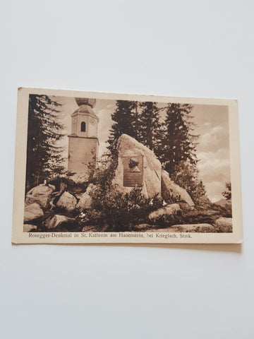 AK Rosegger-Denkmal in St. Kathrein am Hauenstein bei Krieglach.