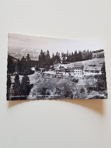 AK Blick auf die Hohe Veitsch. Alpengasthof Bruggraber.