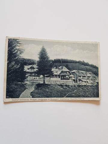 AK Gasthof Steinbauer, Besitzer: Bruggraber in Rosegger's Waldheimat.