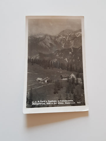 AK Aflenz. J. u. B. Pertl's Gasthaus u. Fremdenheim. Bürgeralpe. (1941)