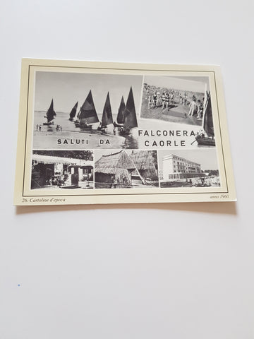 AK Caorle - Saluti da Falconera Caorle. 26. Cartoline d'epoca. Anno 1960.