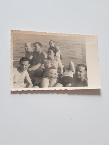 Foto-AK Grado 1951. Badeszene.