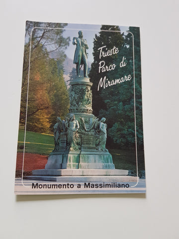 AK Trieste - Parco Castello di Miramare. Monumento a Massimiliano Ferdinando Giuseppe d'Asburgo.