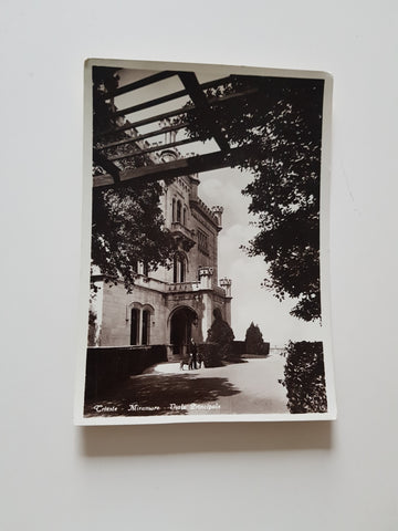 AK Trieste. Miramare Viale Principale. (1933)