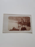 Foto-AK Trieste. Castello di Miramare. Anlegestelle.